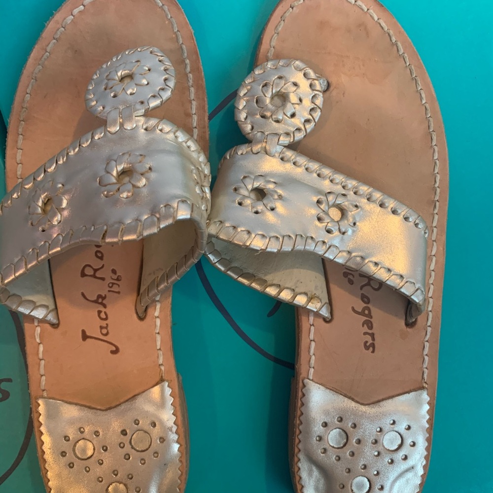 Jack Rogers Palm Beach Flat Platinum